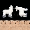 Flocking Opaque Resin Pendants RESI-F064-A01-3