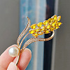 Wheat Plastic Pearl Brooch PW-WG9E7D8-05-1