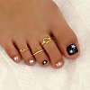 3Pcs 3 Styles Brass Knot Open Cuff Toe Rings for Daily GY1534-2