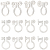 SUNNYCLUE 200Pcs 4 Style Plastic Clip-on Earring Findings KY-SC0002-02-1