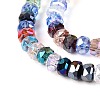 Electroplate Transparent Glass Beads Strands EGLA-N022-05A-C01-3