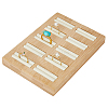 10-Slot Rectangle Bamboo Ring Display Tray Stands RDIS-WH0002-28B-1