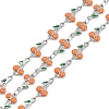 304 Stainless Steel Enamel Cherry Link Chains CHS-M007-01P-05-1