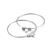 Tarnish Resistant 316 Surgical Stainless Steel Hoop Earring Findings X-STAS-P238-09P-03-2