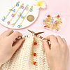 10Pcs 5 Colors Flower Acrylic Pendant Decorations HJEW-FS00087-5