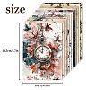 12Pcs Butterfly Flower Clock Theme Scrapbook Paper Pads PW-WG30E9C-01-1