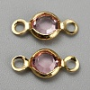 Brass Rhinestone Connector Charms RB-WH0001-08A-1