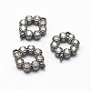 Brass Micro Pave Grade AAA Cubic Zirconia Links ZIRC-P071-14B-NR-1