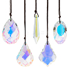 5Pcs Glass Hanging Suncatchers HJEW-FH00193-1