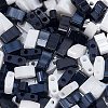 300Pcs 2 Colors 2-Hole Opaque Glass Seed Beads SEED-AR0001-31-6