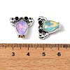 UV Plating Alloy Glass Pendants FIND-K032-13P-3