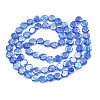 Electroplate Transparent Glass Beads Strands EGLA-N002-27-C03-2