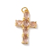 Rack Plating Brass Micro Pave Cubic Zirconia Pendants KK-A160-02G-1