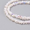 Electroplate Glass Beads Strands GLAA-F092-B04-3