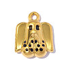 304 Stainless Steel with Black Enamel Charms SA-OY001-10G-1