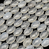 Faceted Oval Natural Quartz Crystal Beads Strands G-R303-01-1