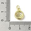 Brass Micro Pave Cubic Zirconia Charms KK-M283-15G-02-3
