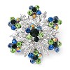 Snowflake Silver Color Plated Alloy Brooch JEWB-B007-02-1