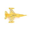 Zinc Alloy Crystal Rhinestone Brooch JEWB-U010-03G-01-1