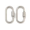 Non-Tarnish 304 Stainless Steel Screw Carabiner Lock Charms STAS-C092-04E-P-1