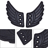 4 Pairs 2 Colors Cloth with Felt Shoe Decorations DIY-GF0009-86A-6