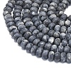 Natural Larvikite Beads Strands G-P575-A38-8x5mm-3