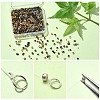 1200Pcs 15 Styles Iron and Brass Crimp Beads FIND-YW0004-74-4