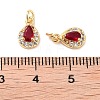 Brass Micro Pave Cubic Zirconia Charms KK-B102-01G-01-3