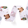 5 Yards Christmas Polyester Printed Grosgrain Ribbon OCOR-A008-01D-3