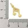 Brass Micro Pave Clear Cubic Zirconia Charms KK-U021-09G-3