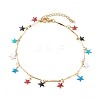 304 Stainless Steel Star Charm Anklets AJEW-AN00427-1