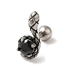 304 Stainless Steel Stud Earrings with Cubic Zirconia EJEW-K260-04AS-1