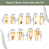 100Pcs 5 Styles Brass Snap on Bails FIND-PH0023-48-2