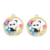 Alloy Enamel Pendants ENAM-D047-01G-03-2