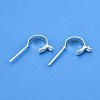 Brass Ear Stud Findings X-KK-WH20013-03S-2