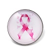 Breast Cancer Awareness Ribbon Glass Brooches LS-JEWB-L019-01C-1