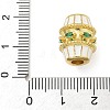 Barrel Brass Micro Pave Cubic Zirconia Spacer Beads KK-U050-11G-02-3