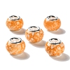 Frizzling Copper Buckle Acrylic European Beads OACR-M024-06P-09-1