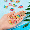 32pcs 8 style Ocean Theme Transparent Resin Pendants RESI-TA0001-46-15