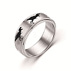 Rotating Titanium Steel Anxiety Relief Ring for Women Men PW-WG4928D-02-1