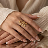 304 Stainless Steel Cuff Open Rings for Women ON6137-2