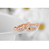 Real Rose Gold Plated Fashion Tin Alloy Austrian Crystal Hoop Earrings EJEW-AA00057-22-2