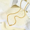 2mm Rack Plating Brass Wheat Chain Necklaces for Women Men MAK-L044-58G-3