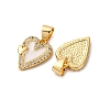 Brass Micro Pave Cubic Zirconia Pendants KK-D390-25G-02-2