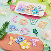 3 Bags Polyester Embroider Self-adhesion Thread Iron on/Sew On Patches PATC-TA0001-52-6