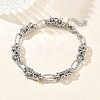 Unisex 304 Stainless Steel Byzantine Chains Bracelets BJEW-G790-07P-1