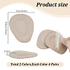 8Pairs 2 Colors Silicone & Fleece Fabric Ball-of-Foot Cushions DIY-PH0035-24-2