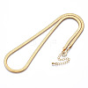 Brass Herringbone Chains Necklaces X-KK-T062-67G-1