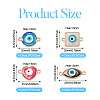 32Pcs 16 Styles Evil Eye Zinc Alloy Epoxy Resin Connector Charms ENAM-TA0001-33-4