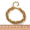 304 Stainless Steel Byzantine Chains Bracelets for Women BJEW-F536-13G-2
